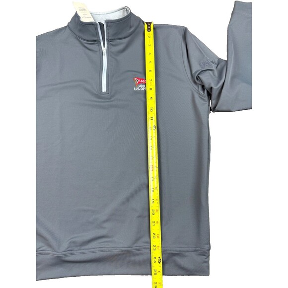 Peter Millar Golf Pullover Crown Sport US Open LACC 1/4 Zip S Gray MSRP $135 - Picture 4 of 12